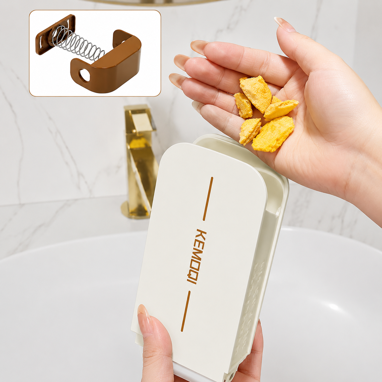 Portable Scrubbing Soap Dispenser Roller Box (Assorted Color)